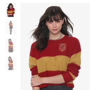 Harry Potter Gryffindor Quidditch Cropped Knit Sweater